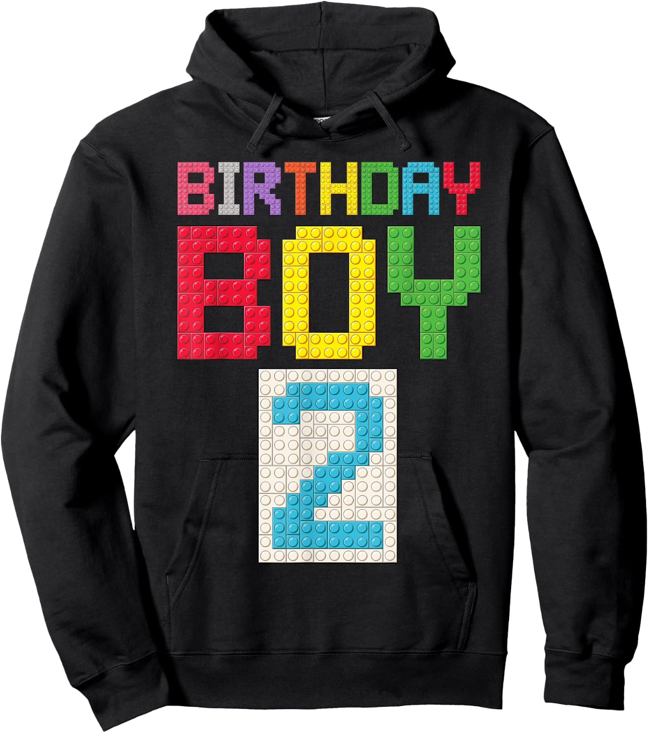 2nd birthday Boy master builder 2 years old block building Hoodie - Hoodie | Black