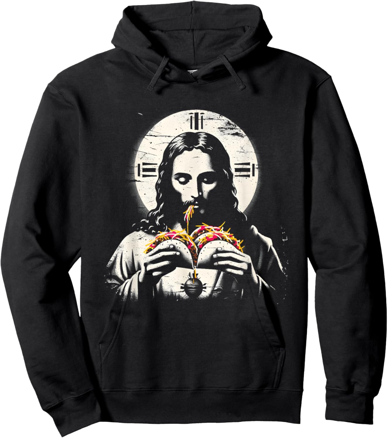 Jesus Eating Tacos - Funny Christian Religious Taco Lover Hoodie - Hoodie | Black