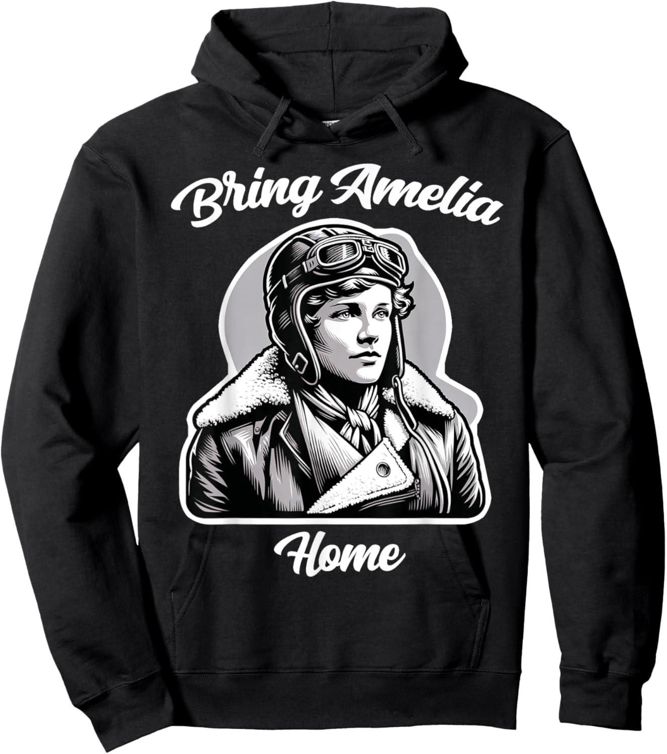 Amelia Bring Amelia Home Missing Person Female Aviator Hoodie - Hoodie | Black