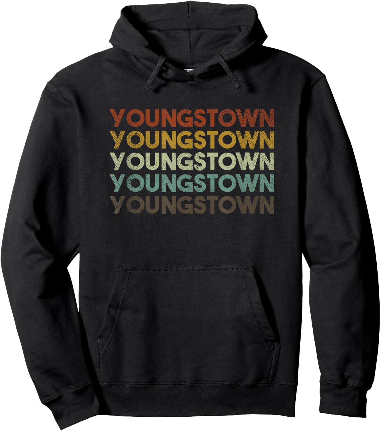 Vintage Youngstown Ohio Retro 80s Style Hoodie - Hoodie | Black