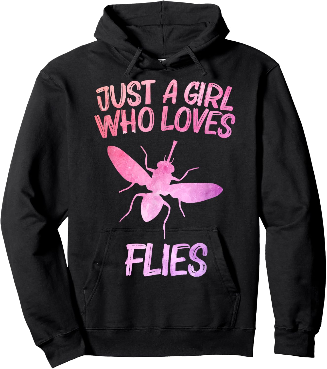 Just A Girl Who Loves Flies Gift Fly Insect Hoodie - Hoodie | Black