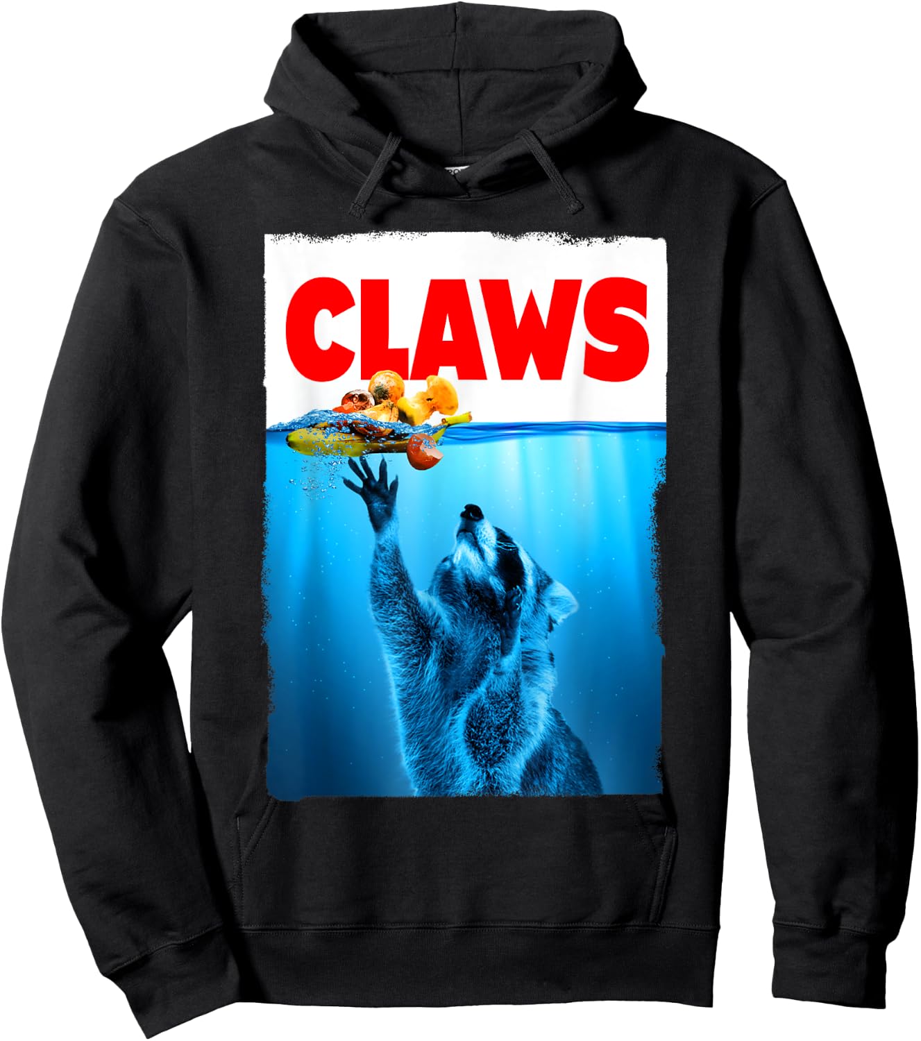 Paws Claws Raccoon Trash Panda Parody Hoodie - Hoodie | Black