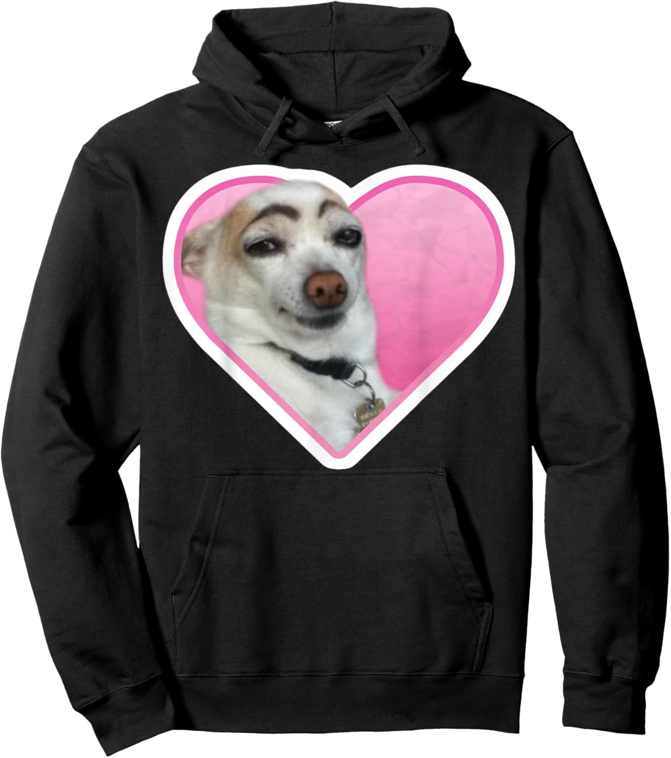 Eyebrow Doggo Meme Funny Internet Dog Women Kids Hoodie - Hoodie | Black