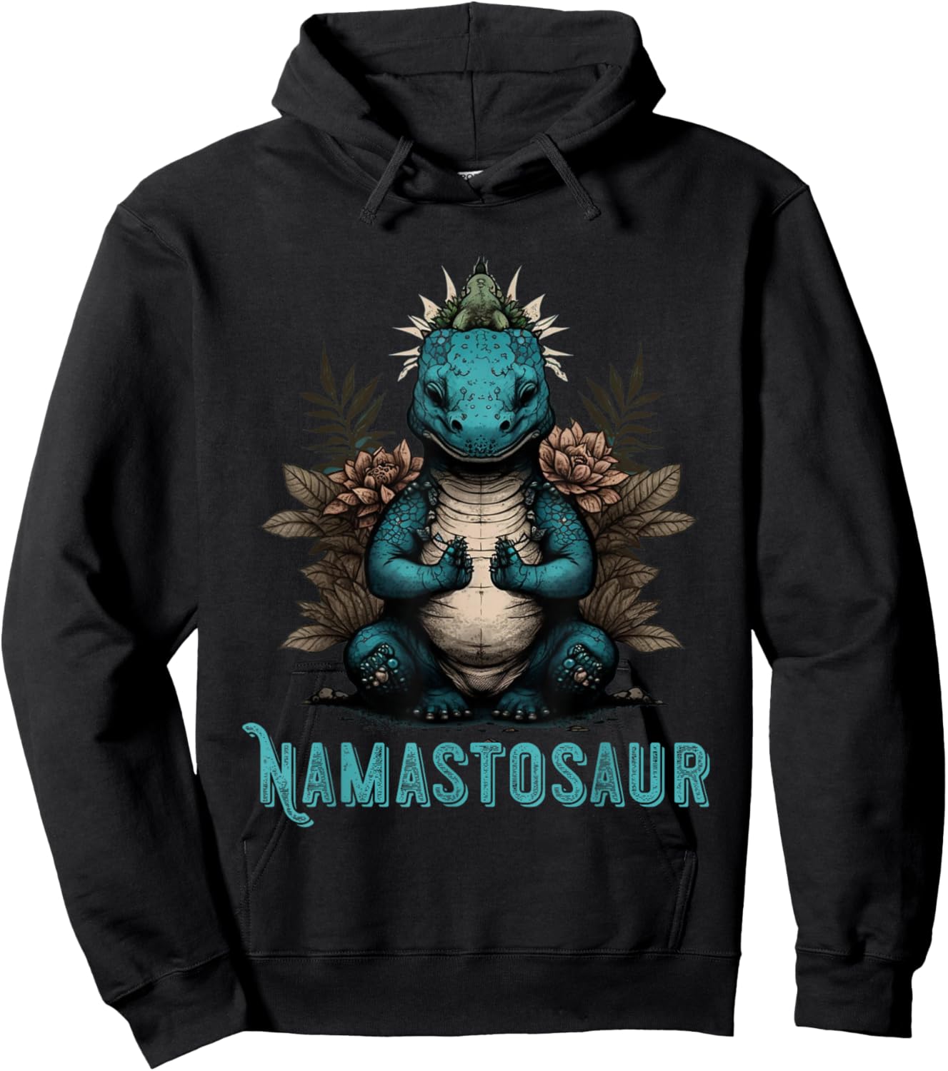 Meditation Dino T-Rex Buddhism Namaste Guatama Buddha Hoodie - Hoodie | Black