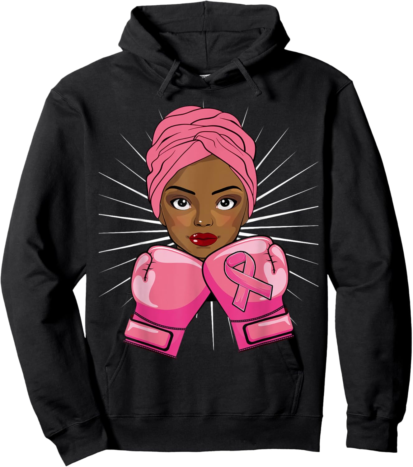 Black African American Woman Fight Breast Cancer Hoodie - Hoodie | Black