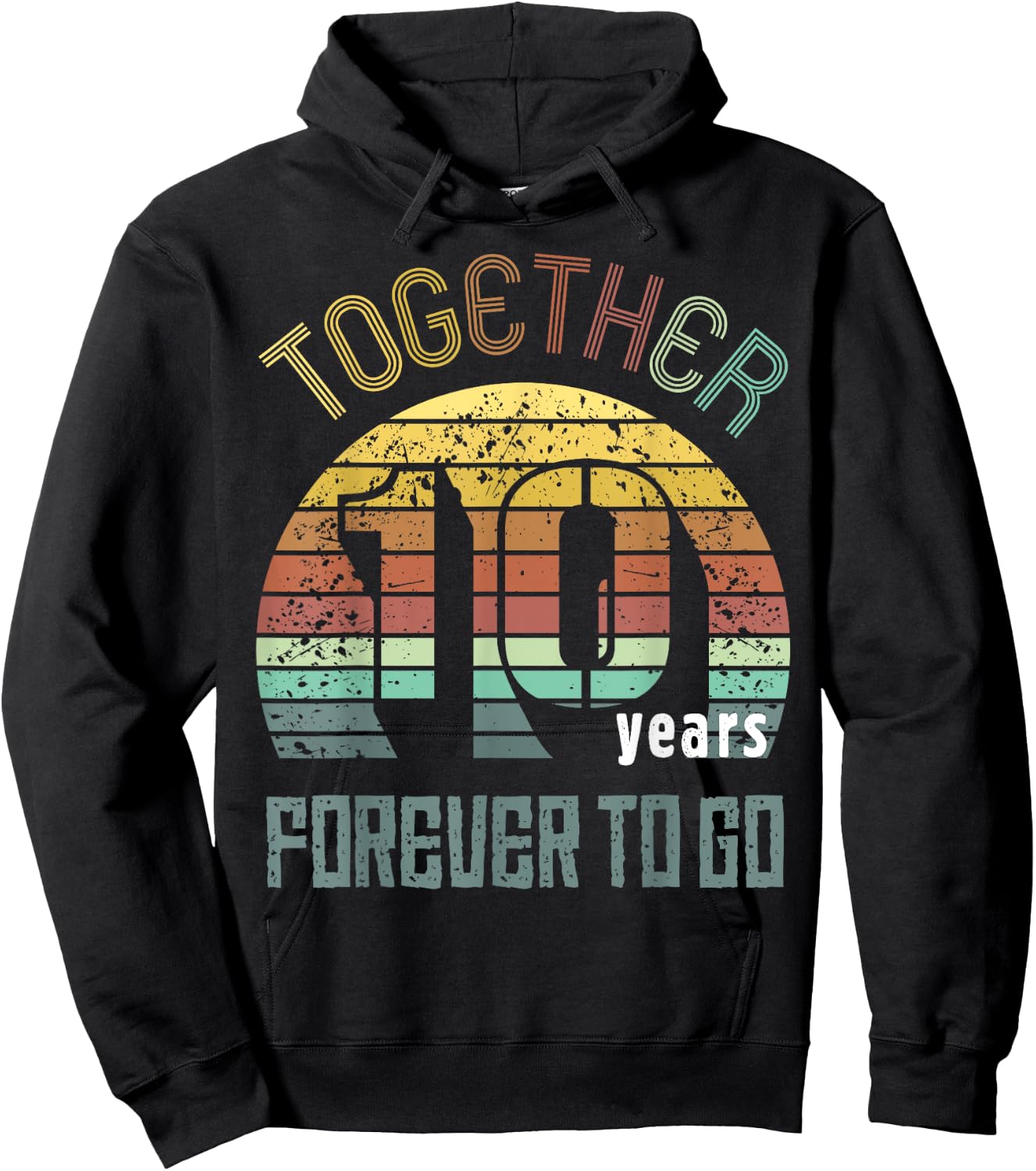 10th Years Wedding Anniversary Gifts For Couples Matching Hoodie - Hoodie | Black