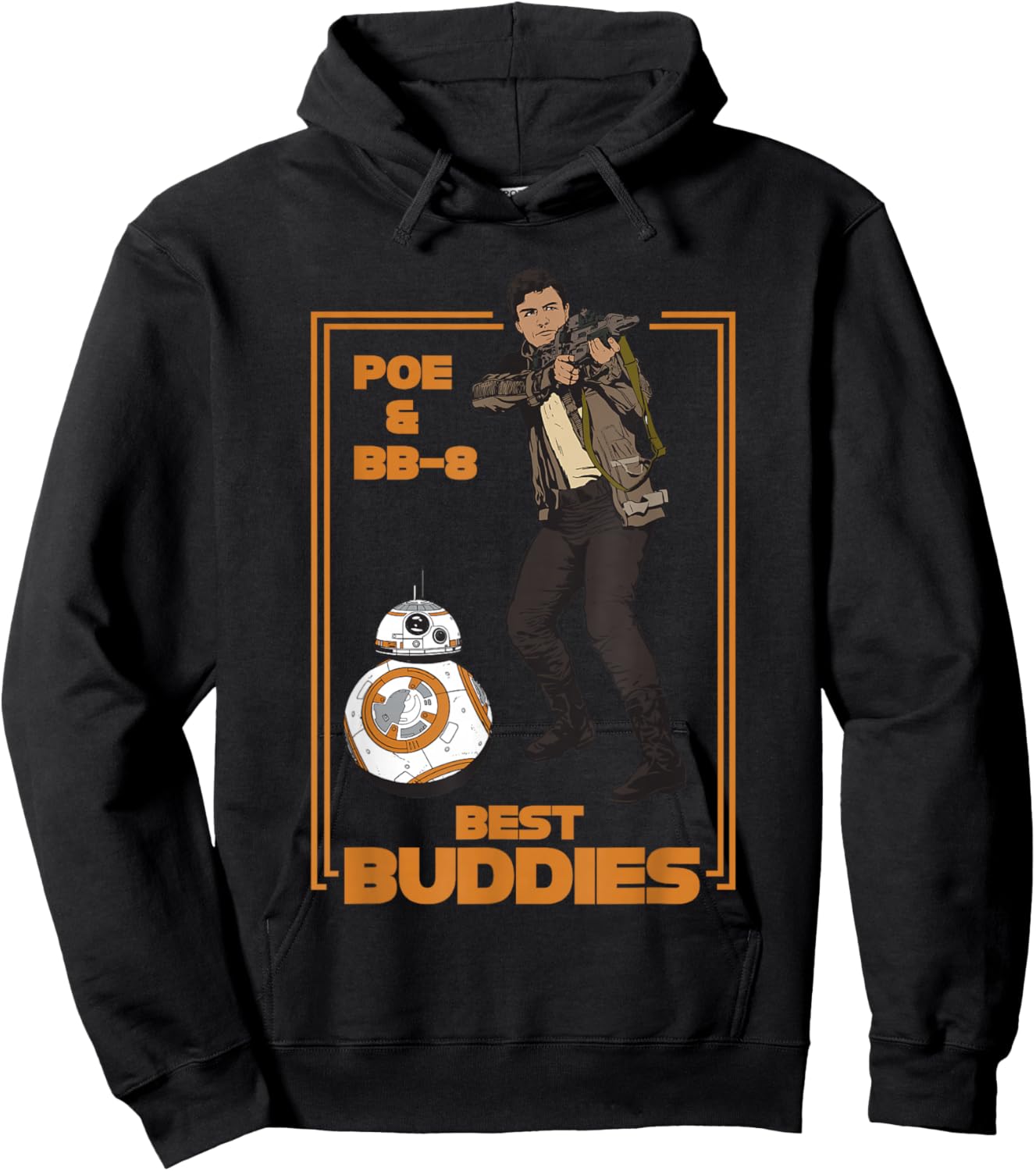 Star Wars: The Force Awakens Poe & BB-8 Best Buddies Poster Hoodie - Hoodie | Black