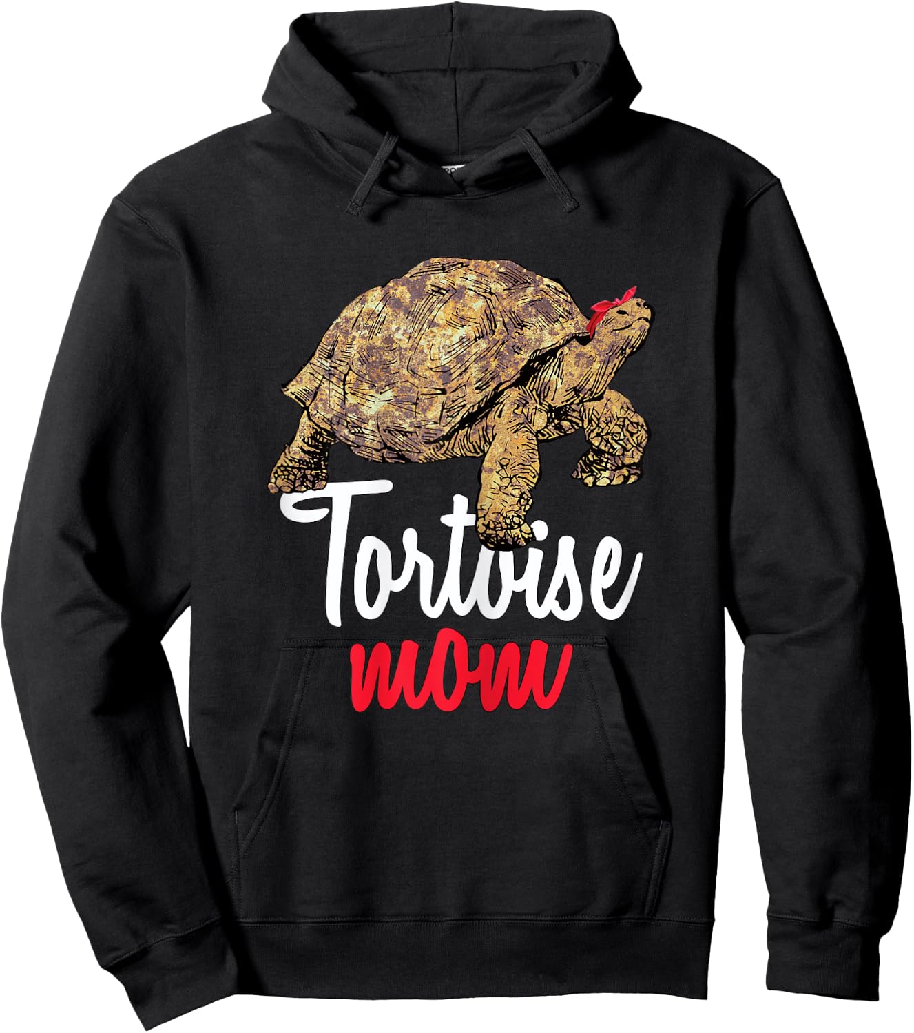 African Spurred Mom Sulcata Tortoise Hoodie - Hoodie | Black