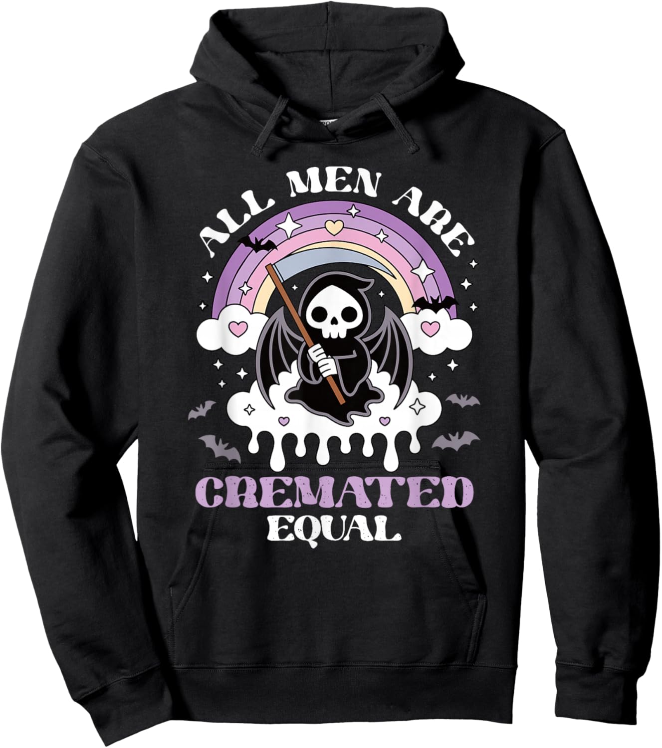 All Men are Cremated Equal Pastel Goth Hoodie - Hoodie | Black