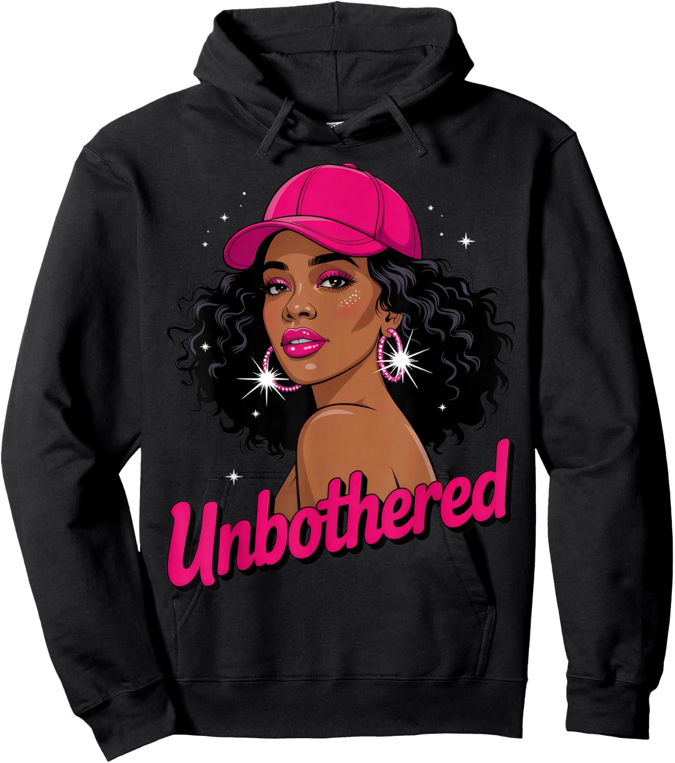 Unbothered Black Woman African American Afro Queen Hoodie - Hoodie | Black
