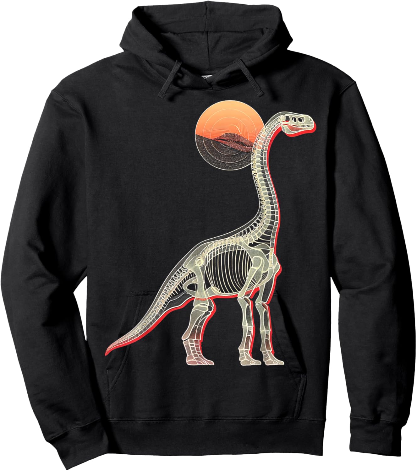 Iguanodon Dinosaur Motif Skeleton Art Iguanodon Hoodie - Hoodie | Black