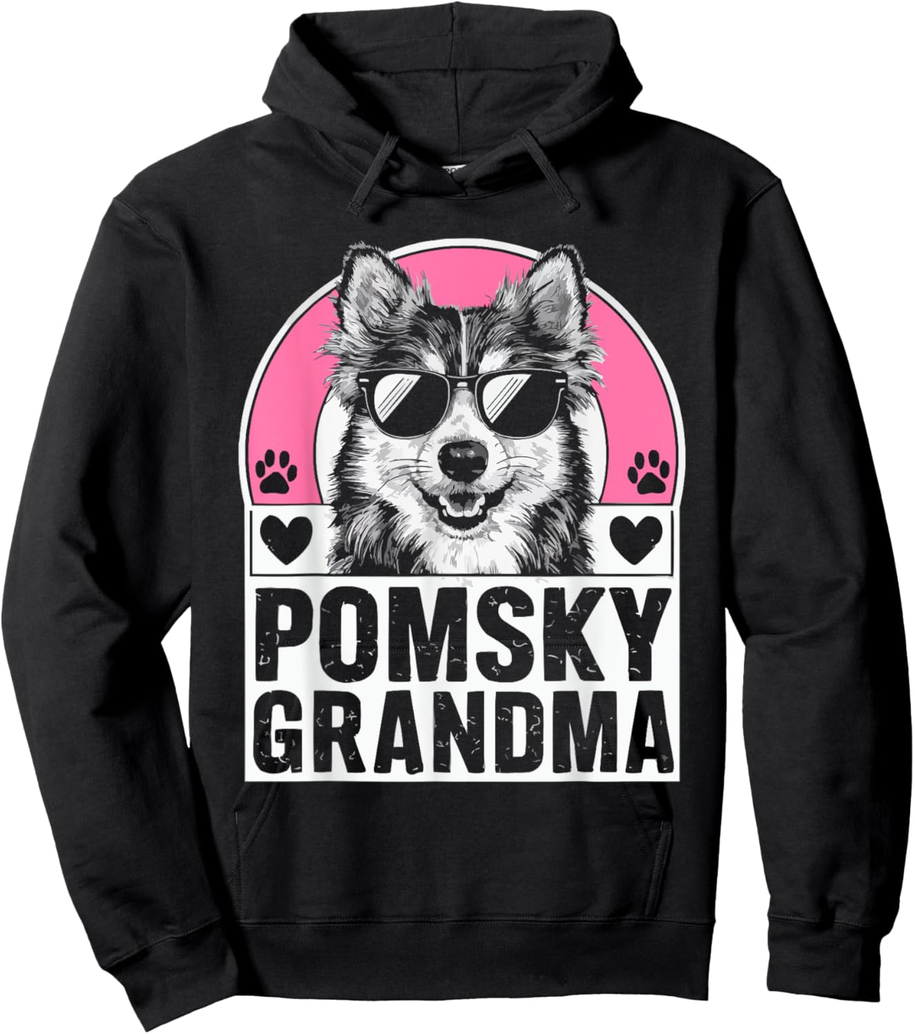 Pomsky Owner Dog Lover Puppy Pomeranian Siberian Husky Hoodie - Hoodie | Black