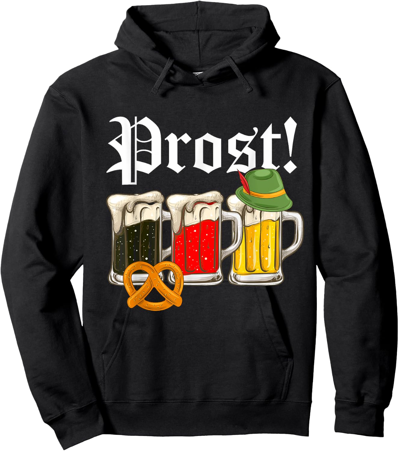 Cheers Beer Pretzel Lover Oktoberfest Festival 2019 Drinking Hoodie - Hoodie | Black