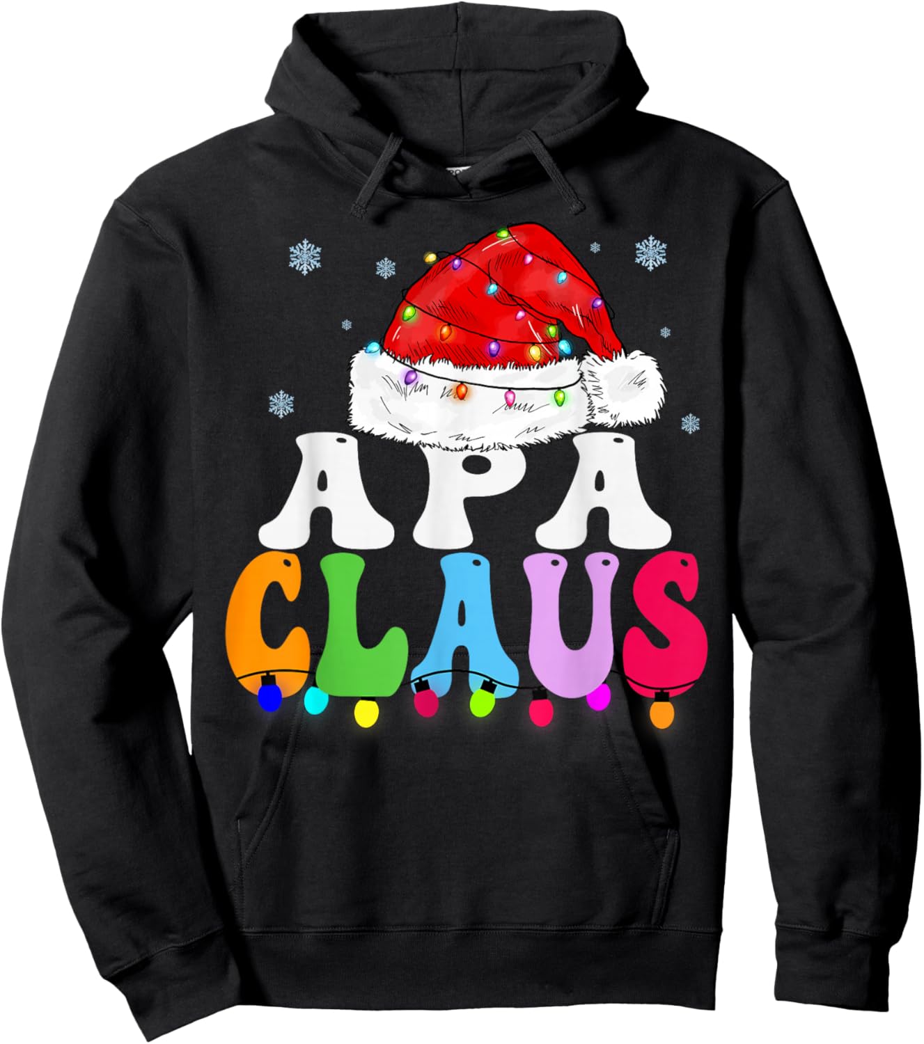 APA Claus Funny Xmas Family Matching APA Grandma Christmas Hoodie - Hoodie | Black