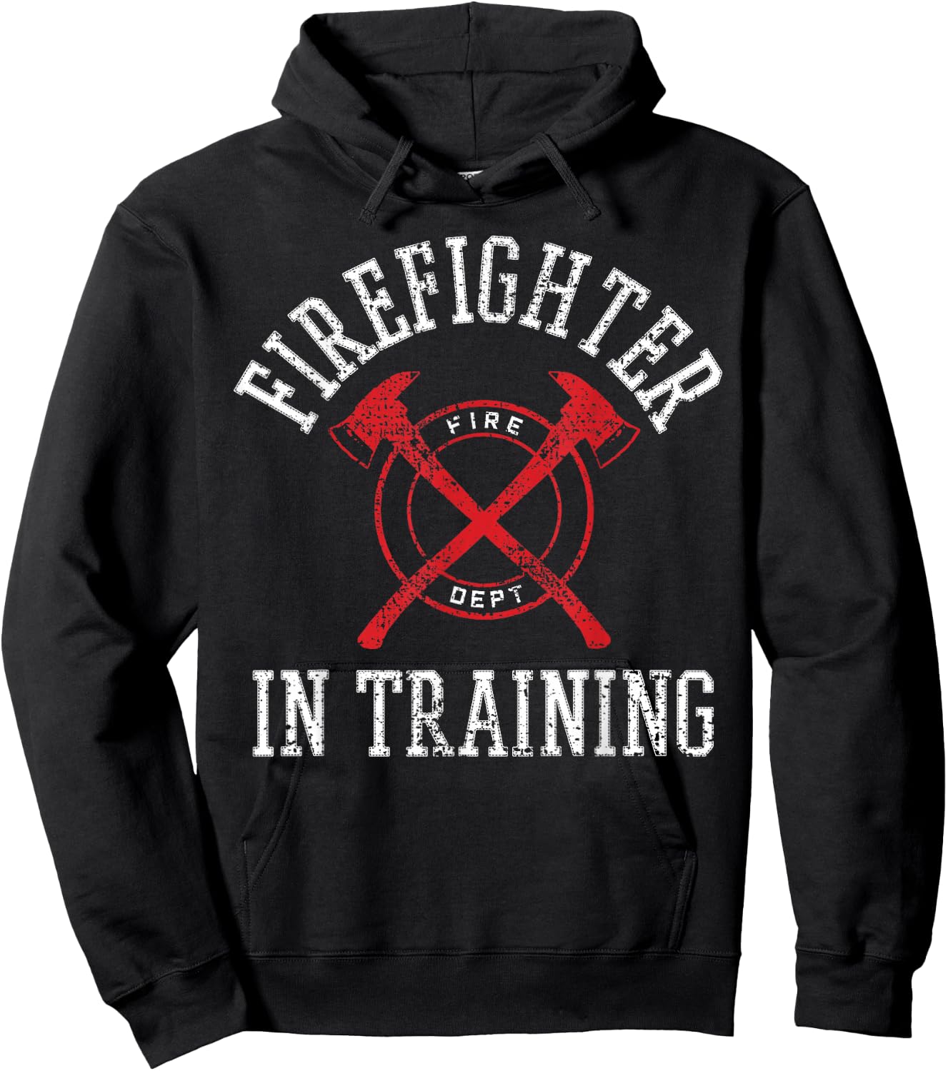 Firefighter In Training Vintage Hoodie - Hoodie | Black