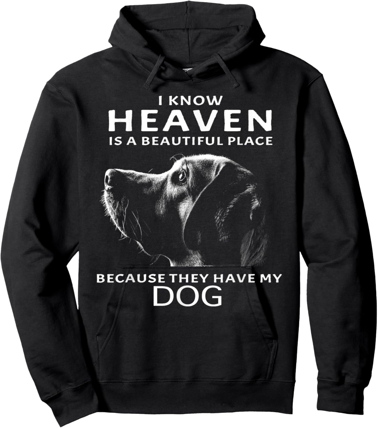 I Know Heaven Is A Beautiful Place Because They Have My Dog Women Hoodie - Hoodie | Black