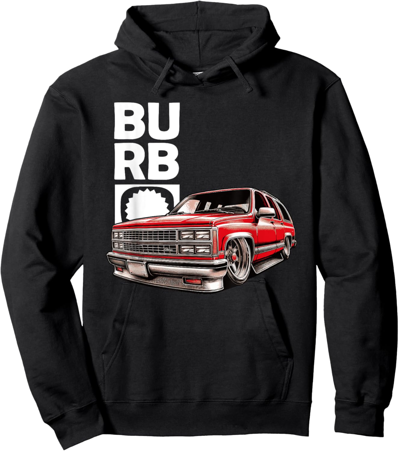 Squarebody Truck Burb Crest Truck Squarebody Suburban Hoodie - Hoodie | Black