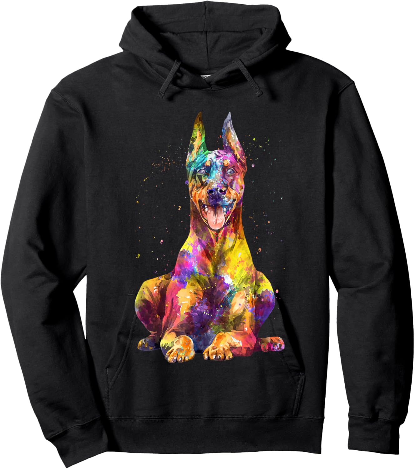 Doberman Art Women Dobie Doberman Pinscher Lover Hoodie - Hoodie | Black