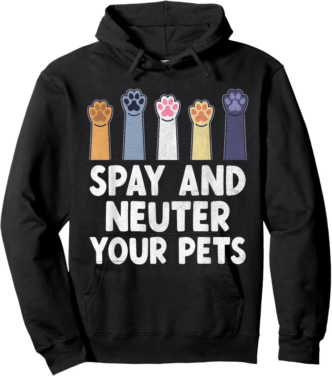 Spay And Neuter Your Pets Animal Rescue Cat Dog Hoodie - Hoodie | Black