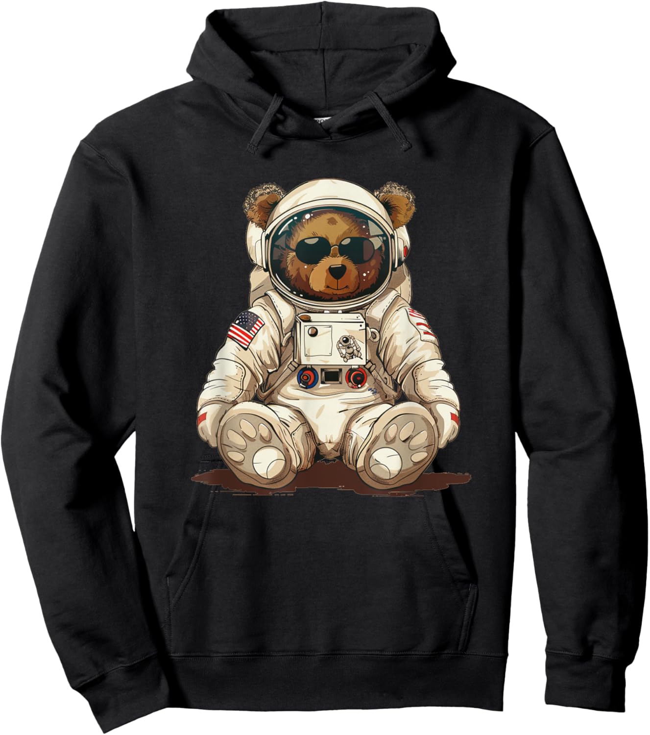 Cool Astronaut Teddy Bear Costume for Boys and Girls Hoodie - Hoodie | Black