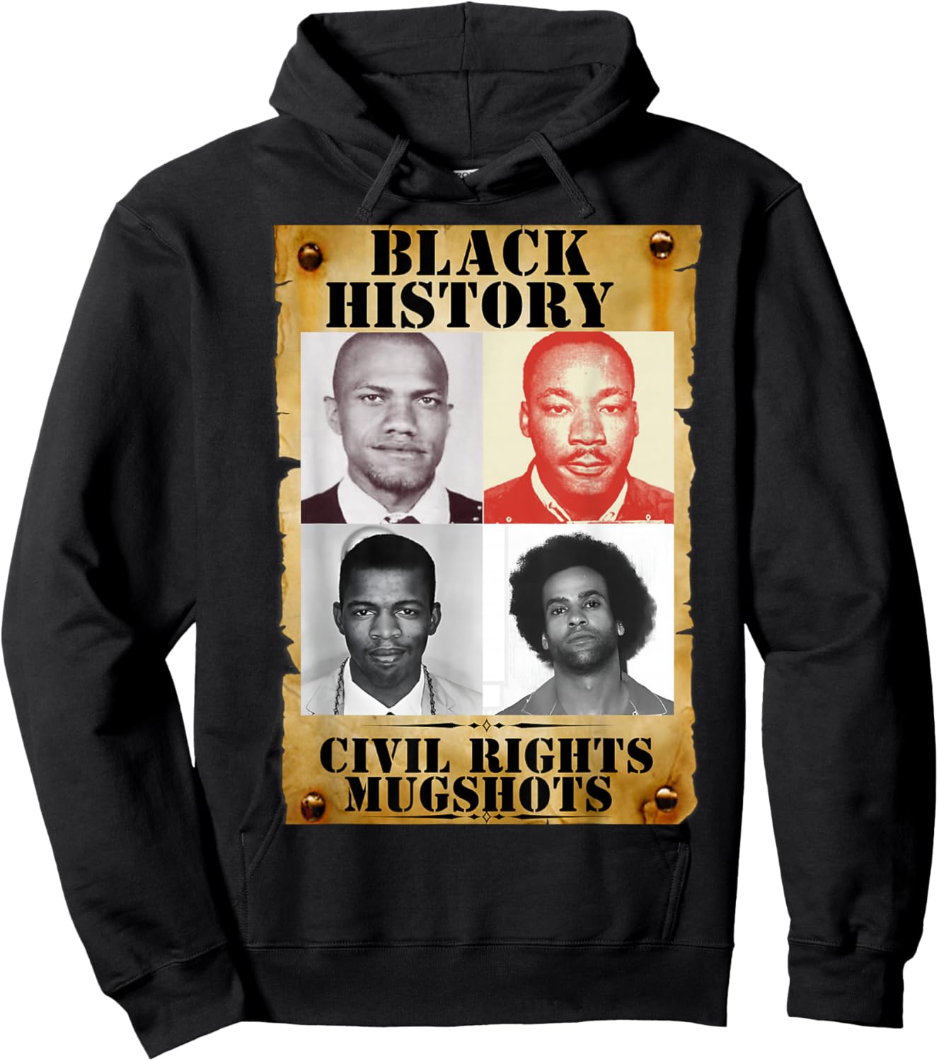 Black History Month Authentic Civil Rights Mugshots Design Hoodie - Hoodie | Black