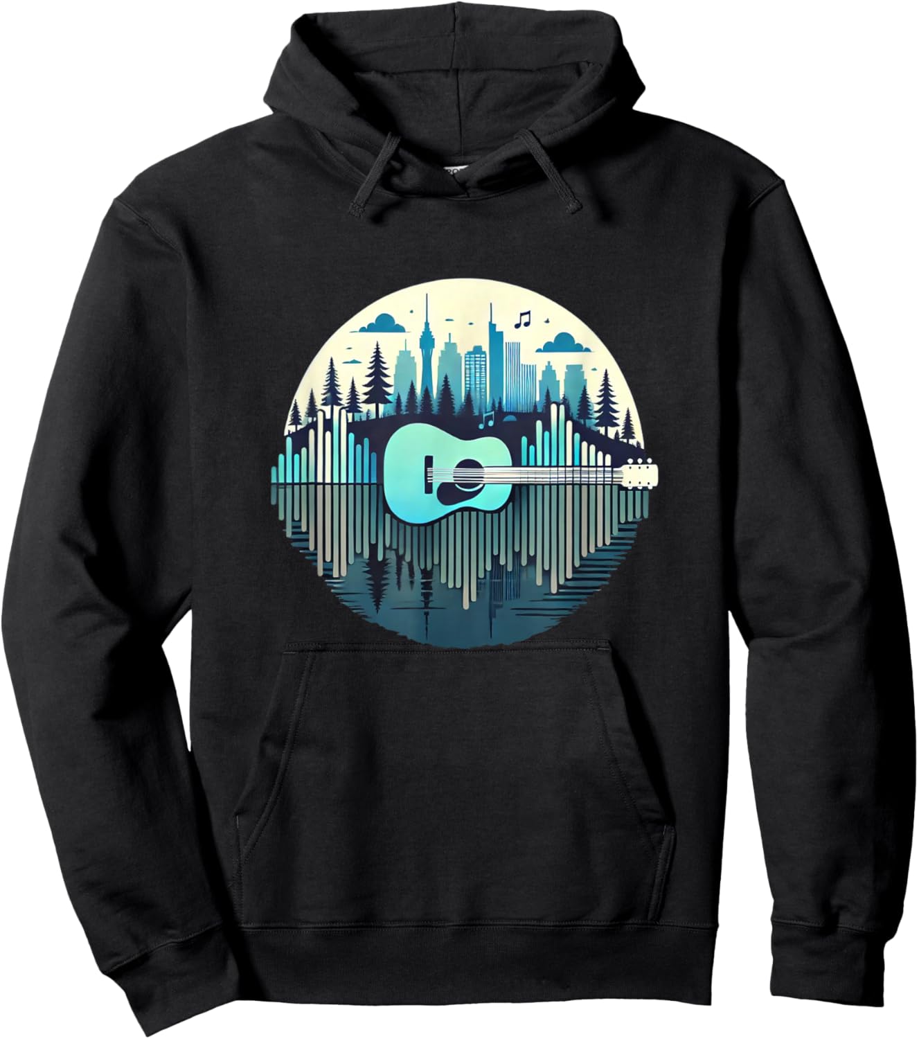 guitar man gift guitarist , Black, S Hoodie - Hoodie | Black