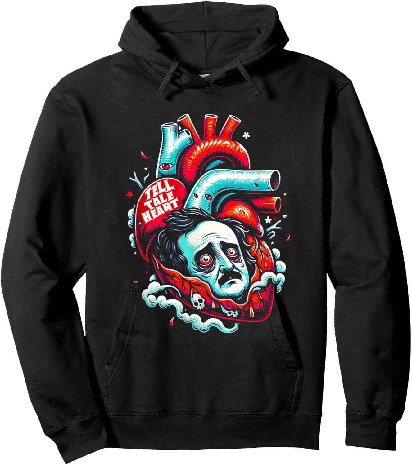 Edgar Allan Poe Tell-Tale Heart Literary Lover Hoodie - Hoodie | Black