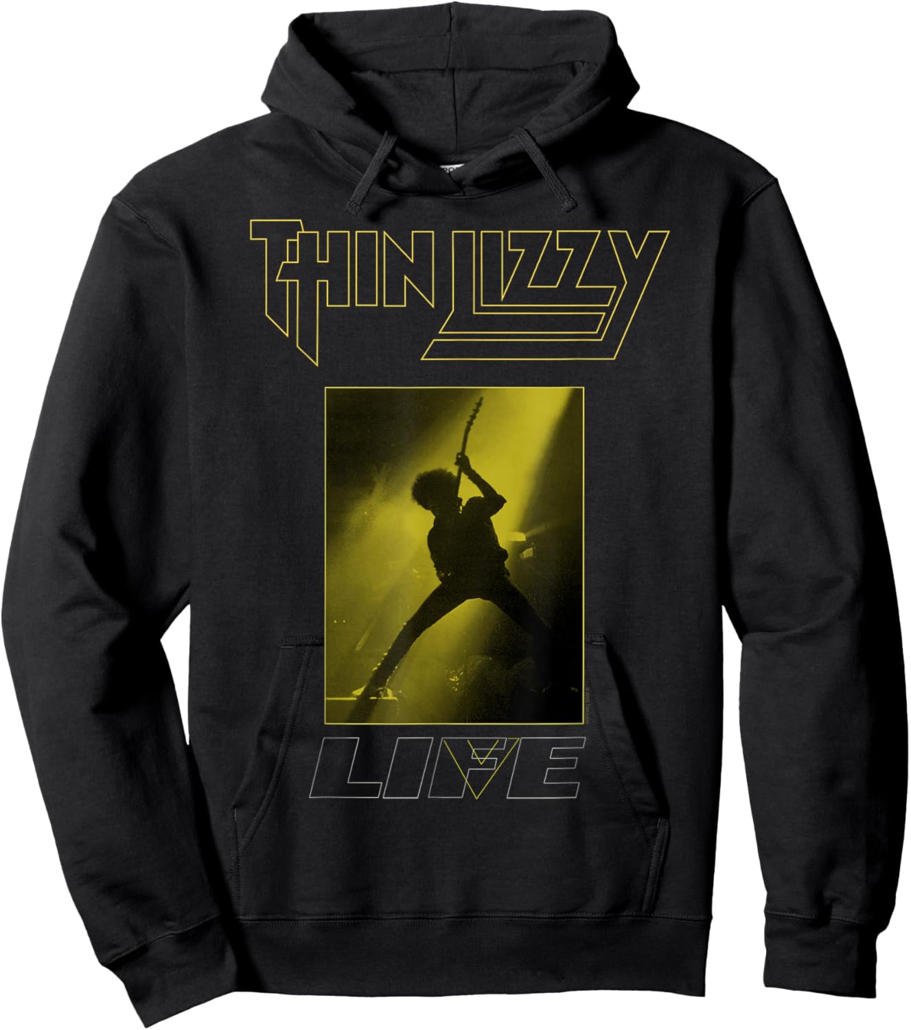 Thin Lizzy – Live Yellow Boxed Hoodie - Hoodie | Black