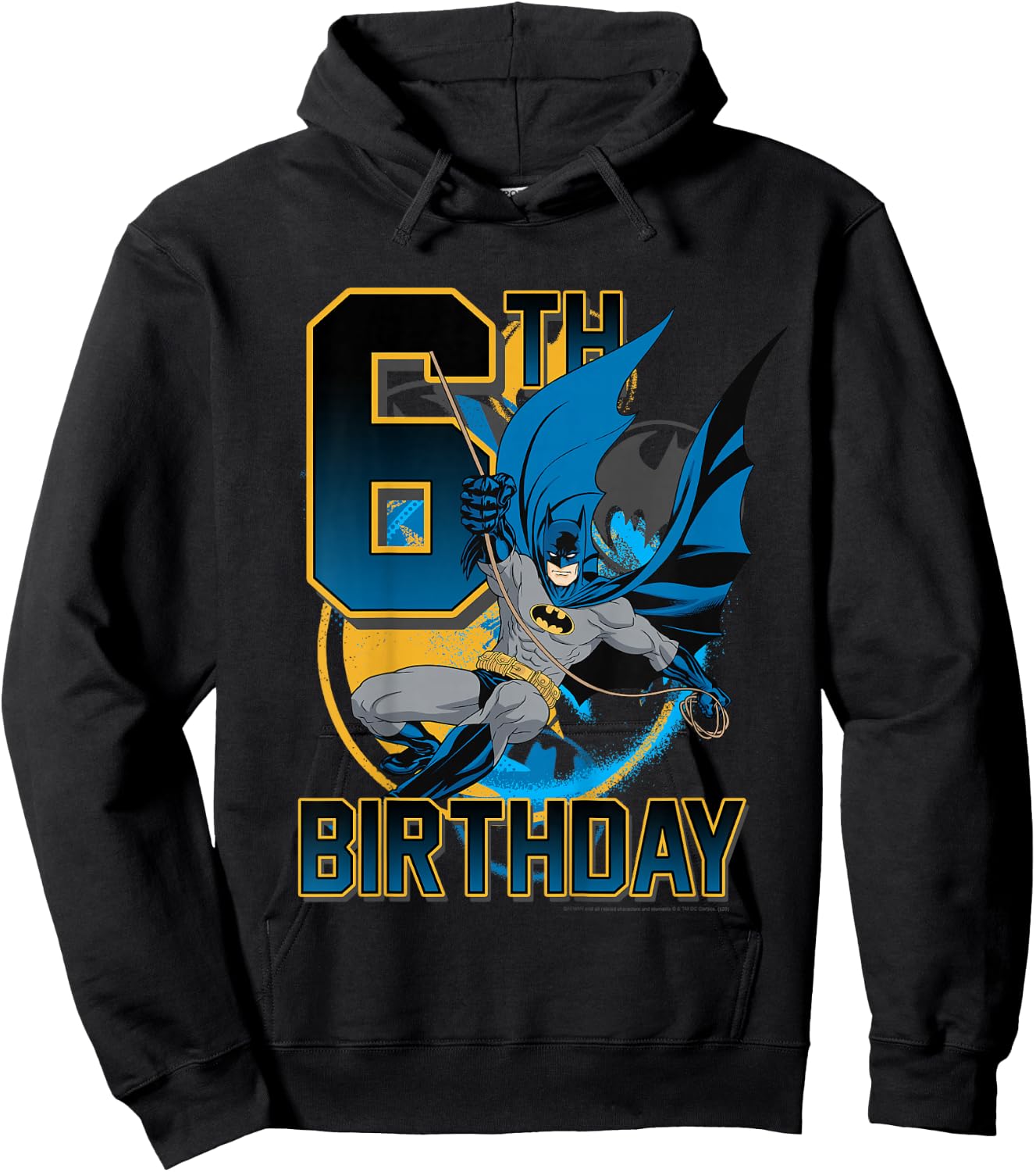 Kids DC Comics Batman 6th Birthday Action Shot Hoodie - Hoodie | Black