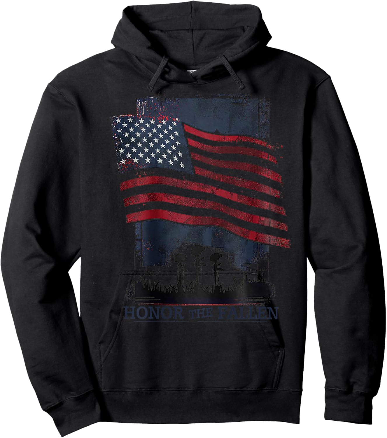 Honor The Fallen (on back) Hoodie - Hoodie | Black