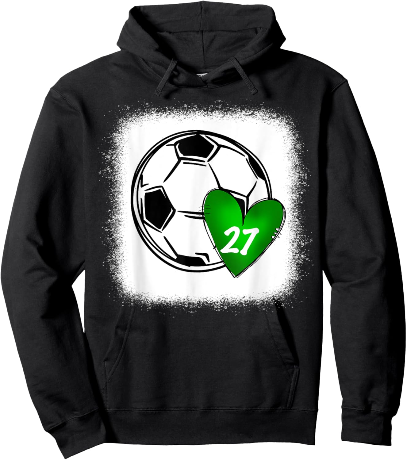 Custom Soccer Mom Number 27 Heart for Mom, Mommy Hoodie - Hoodie | Black