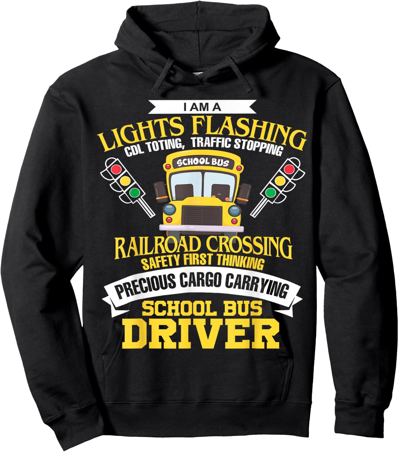 Im A School Bus Driver School Bus Driver Men Women Kids Gift Hoodie - Hoodie | Black