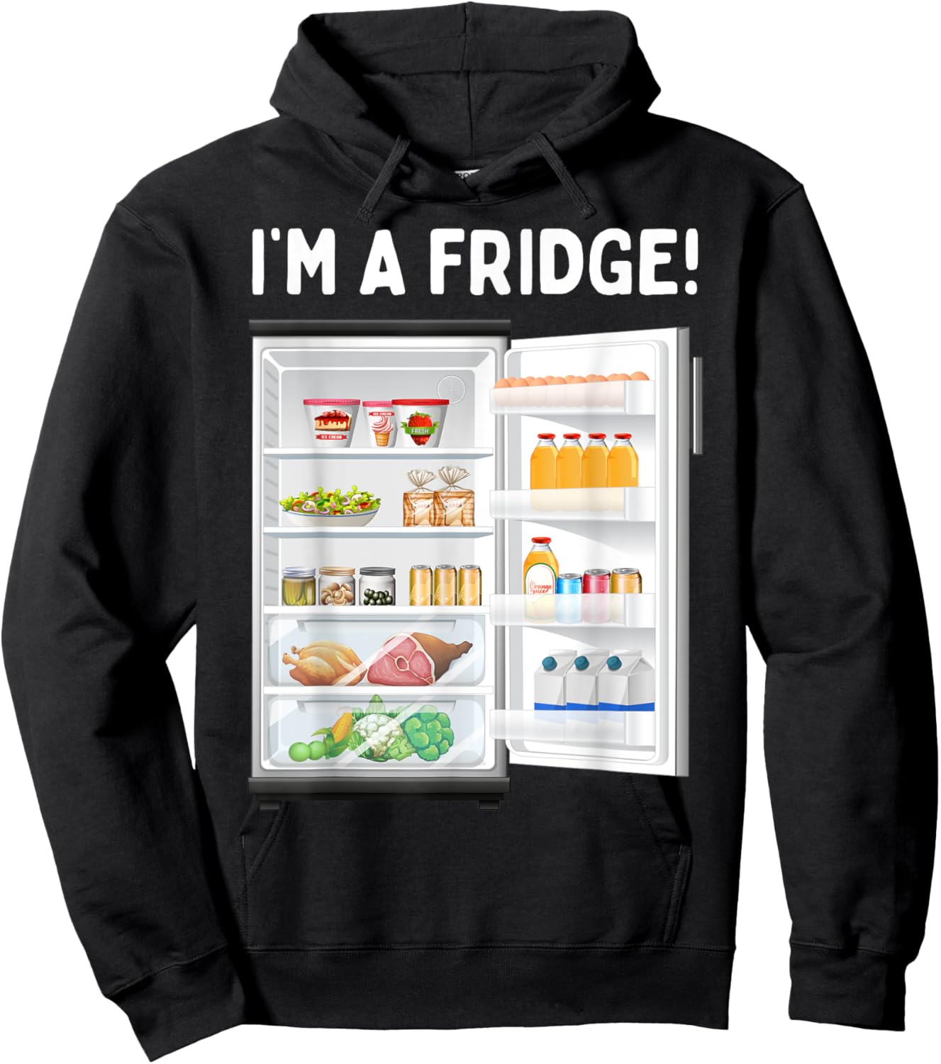 Funny Fridge Costume Hoodie - Hoodie | Black
