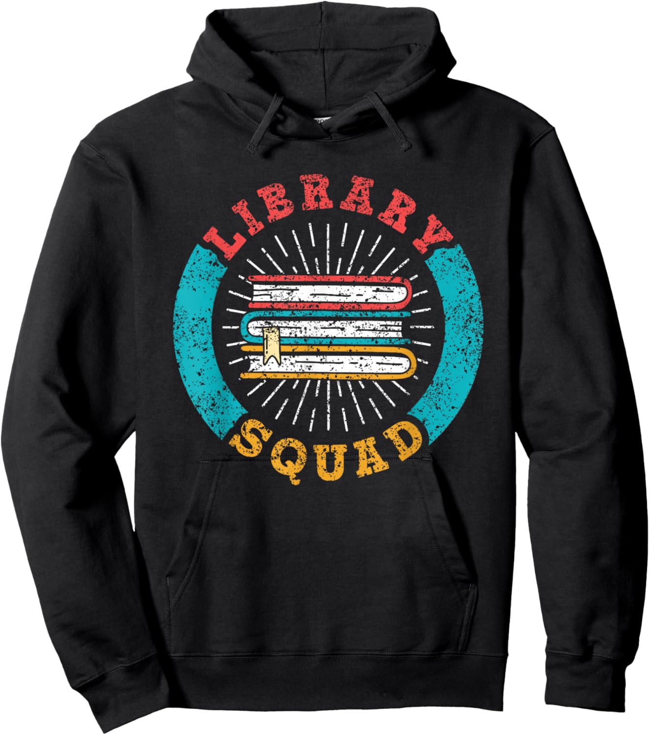 Library Squad Books Librarian Lover Sayings Library Hoodie - Hoodie | Black