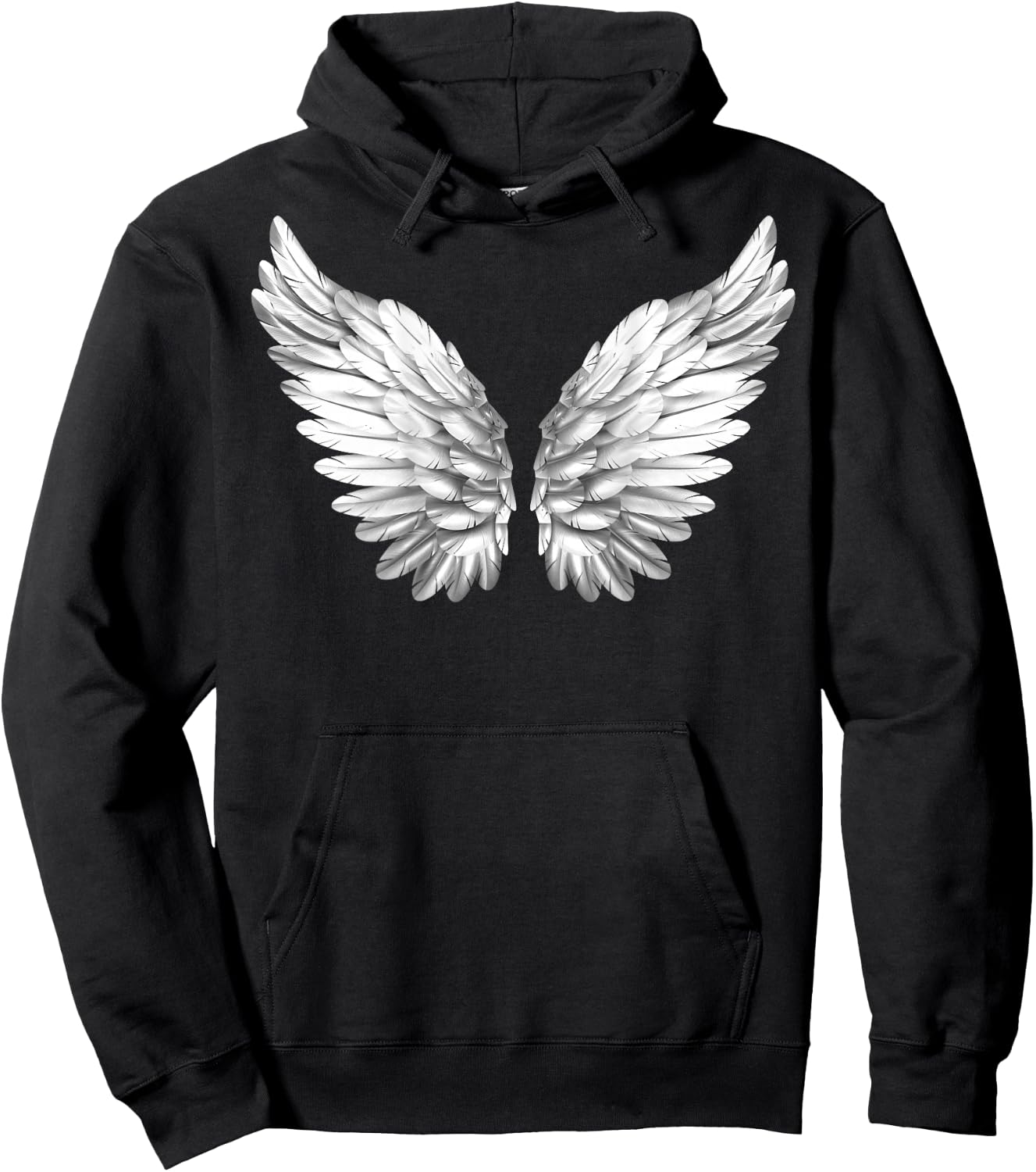 White Wings Freedom Guardian & Women Angel Hoodie - Hoodie | Black