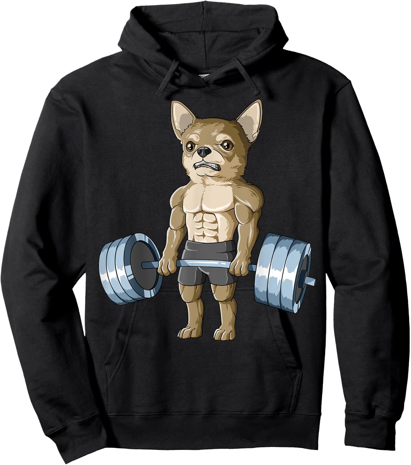 Weightlifting Chihuahua Deadlifting Chihuahua Powerlifting Hoodie - Hoodie | Black