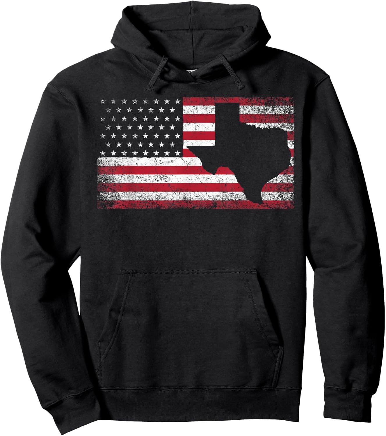 American Flag Texas 4th of July Vintage Gift Men Women Retro Small Hoodie - Hoodie | Black