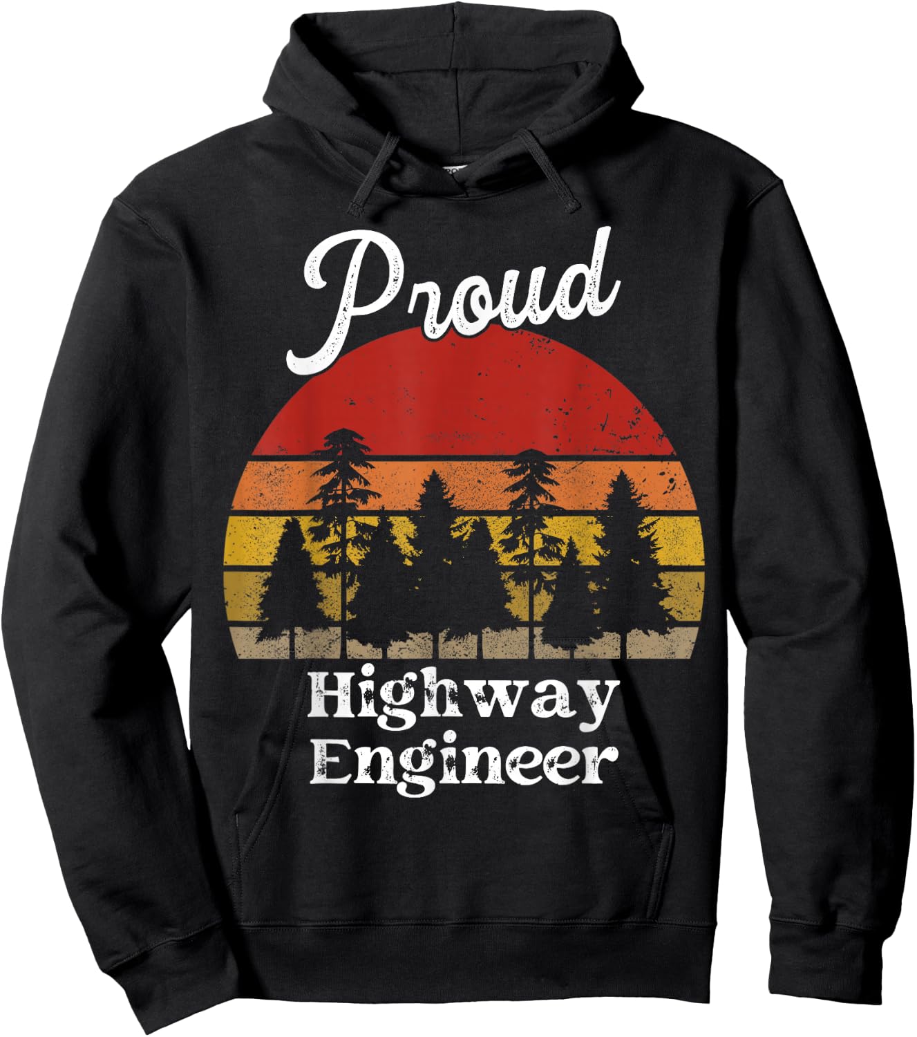 Funny Highway Engineer Shirts Job Title Professions Hoodie - Hoodie | Black