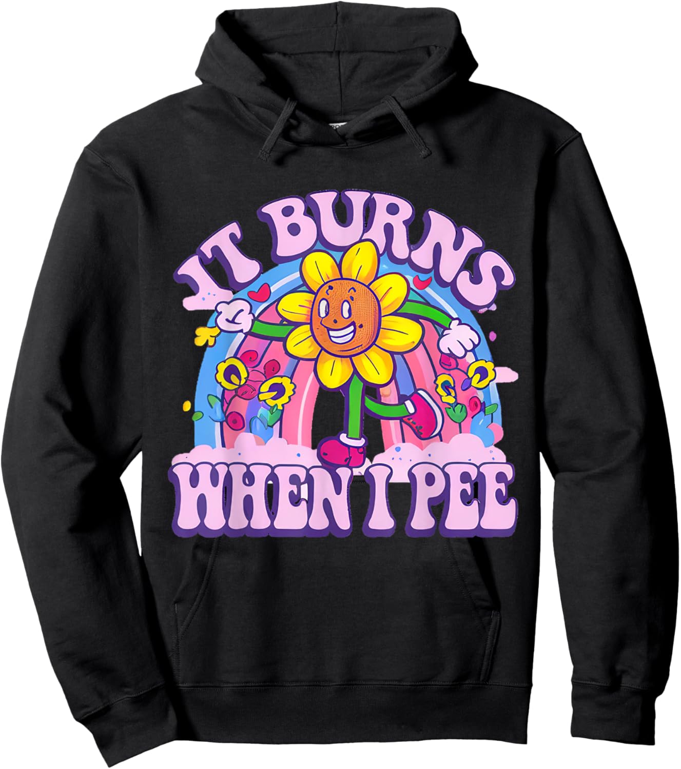 It Burns When I Pee Funny Oddly Specific Dank Meme Hoodie - Hoodie | Black