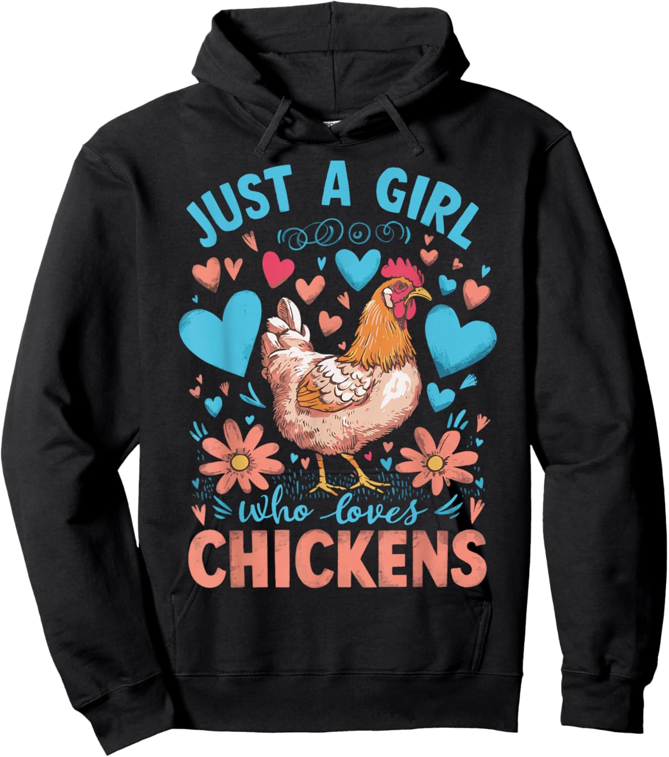 Just A Girl Who Loves Chickens Hoodie - Hoodie | Black