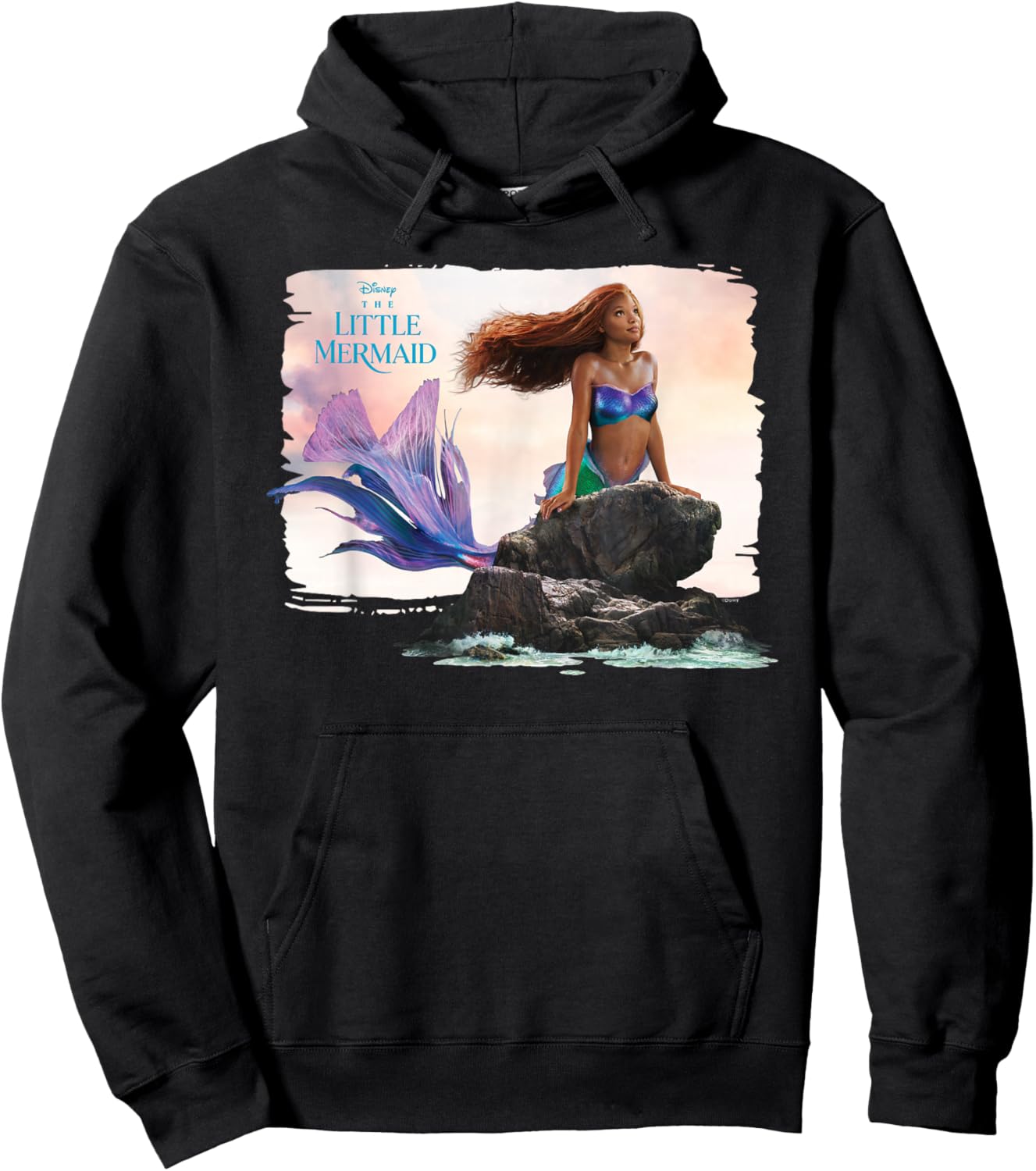 Disney The Little Mermaid Ariel Live-Action Movie Sea Rock Hoodie - Hoodie | Black