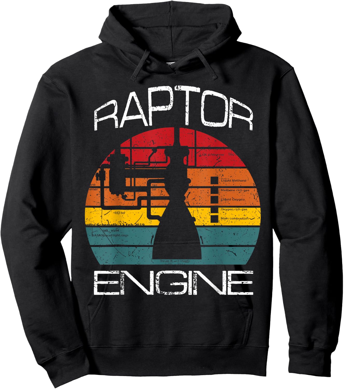 Starship Raptor Engine For Rocket Scientist & Space Explorer Hoodie - Hoodie | Black