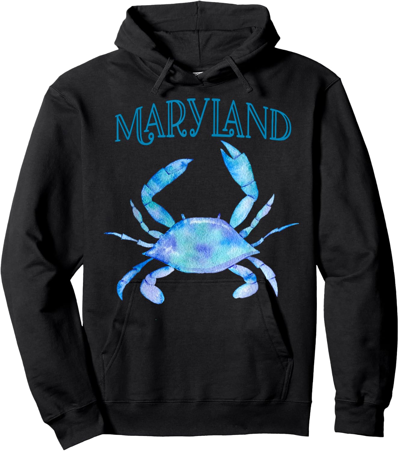 Maryland's Beautiful Chesapeake Bay Blue Crab - Maryland Hoodie - Hoodie | Black