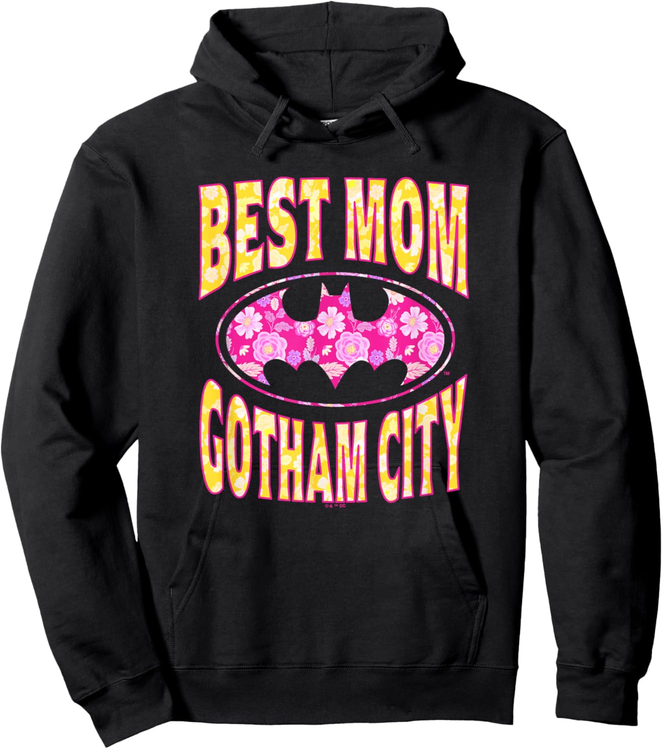 Batman Mother's Day Best Mom in Gotham Hoodie - Hoodie | Black