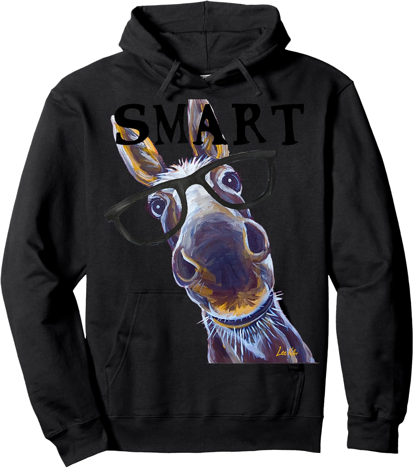 Smart Donkey Shirt, Smart Donkey Hoodie - Hoodie | Black