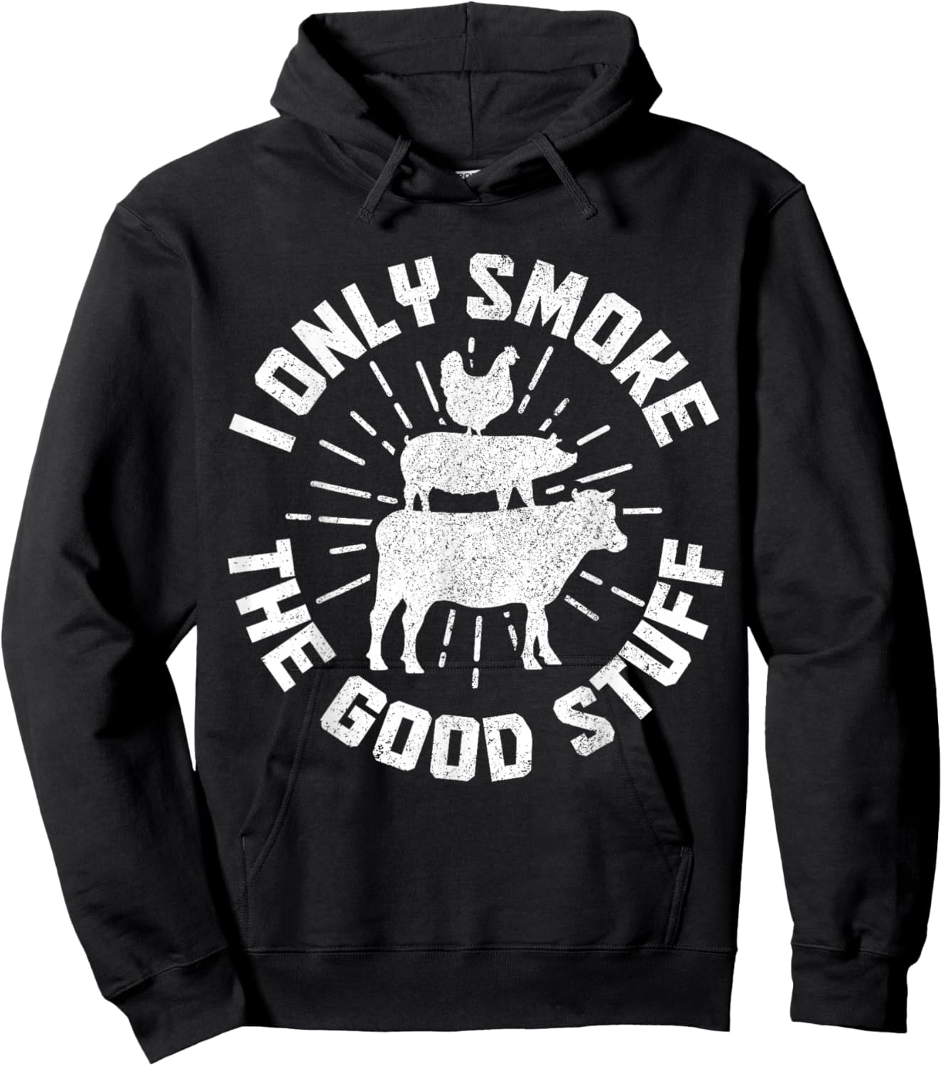 BBQ Meat Smoking Smoker Grill Grilling Chef Funny Hoodie - Hoodie | Black