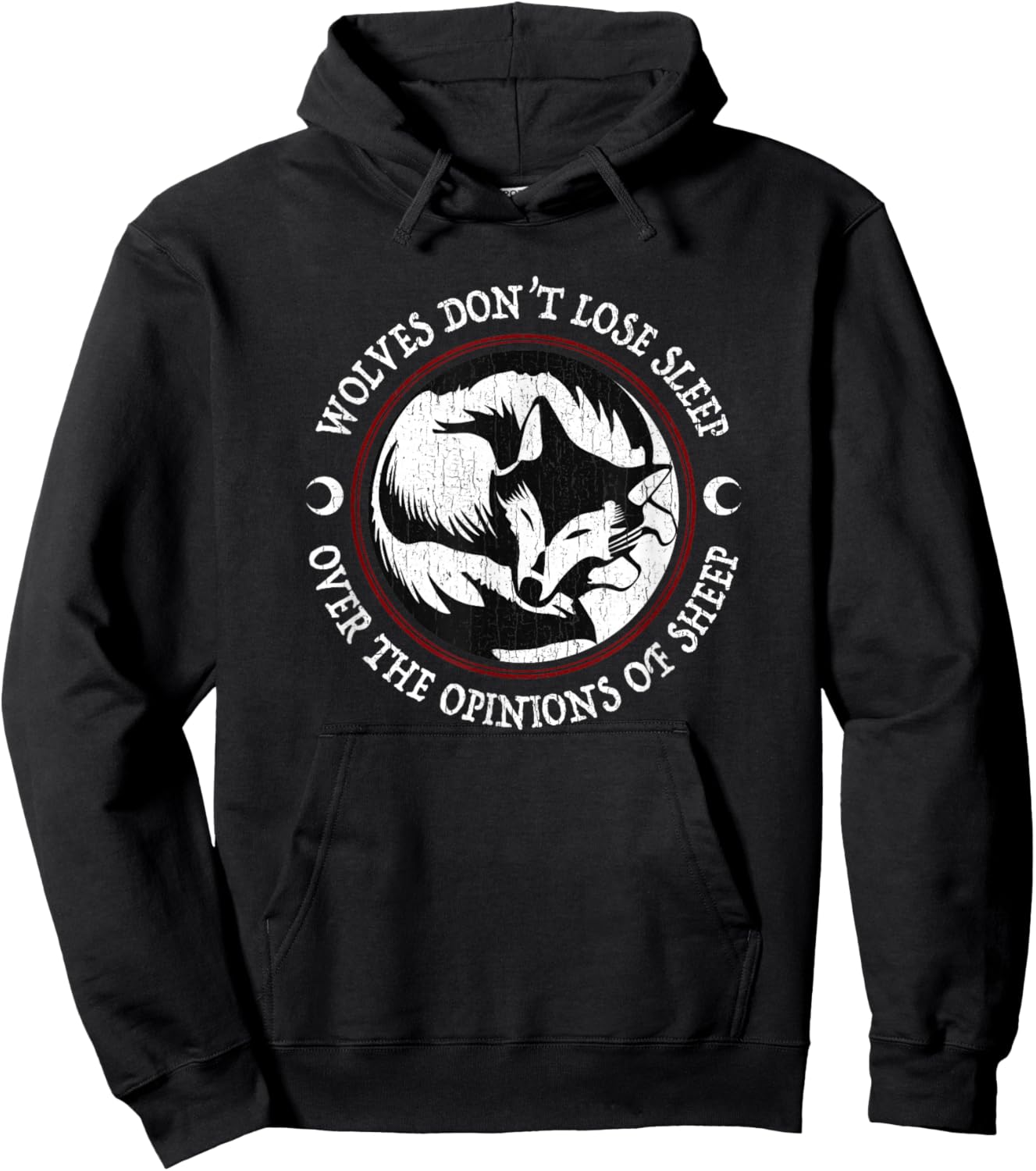 Wolves Don't Lose Sleep Over The Opinions Of Sheep Hoodie - Hoodie | Black