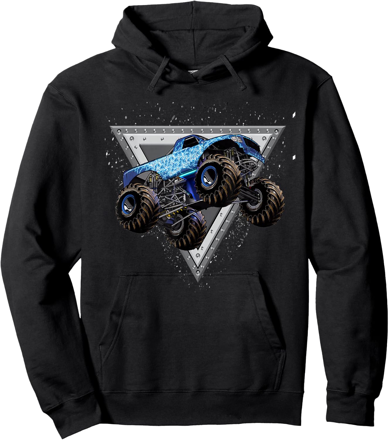 Monster Truck Shirt for Adults and Kids - Blue Truck Hoodie - Hoodie | Black