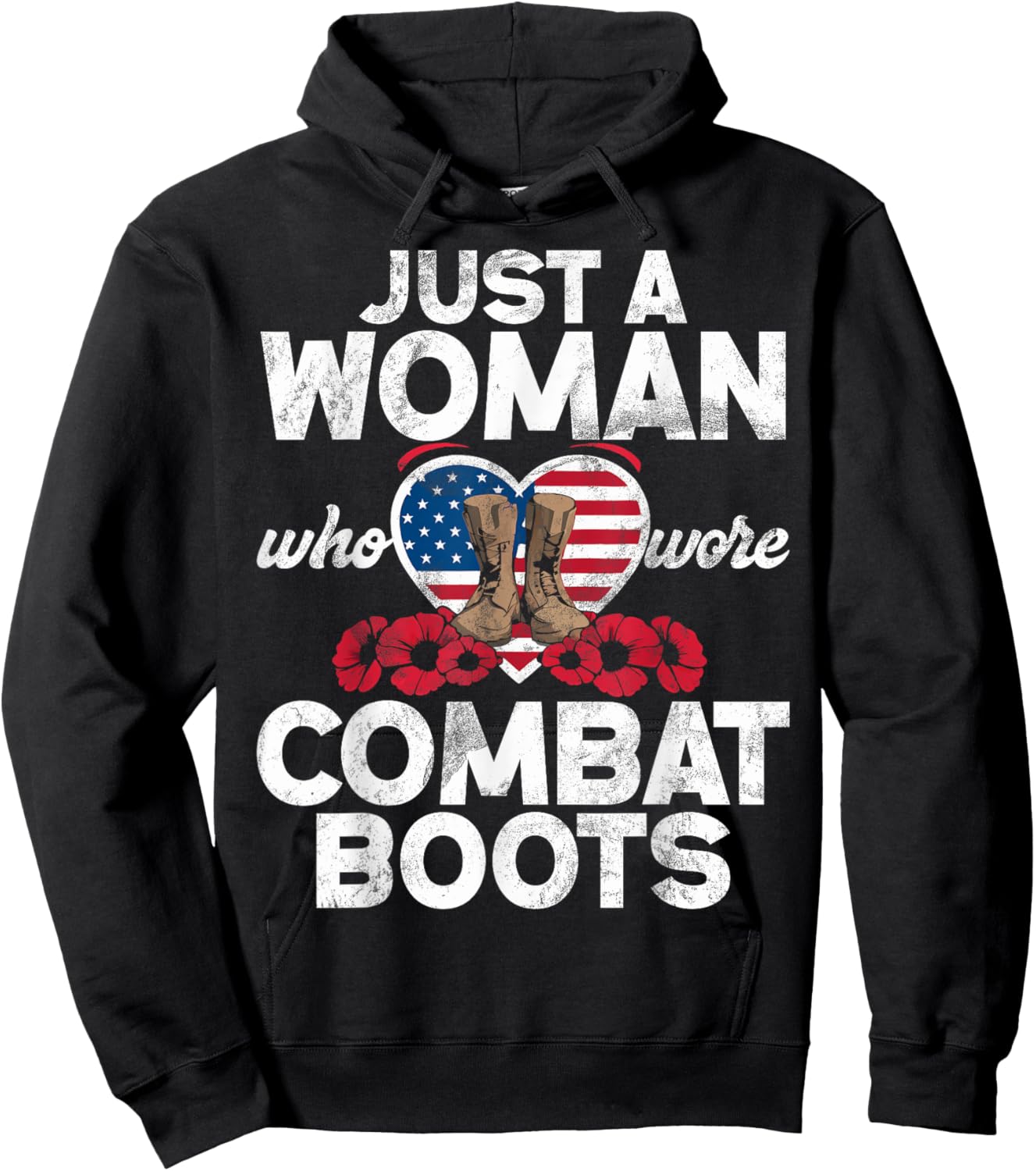 Female Veteran Veteran's Day Women Veteran Soldier Patriotic Hoodie - Hoodie | Black