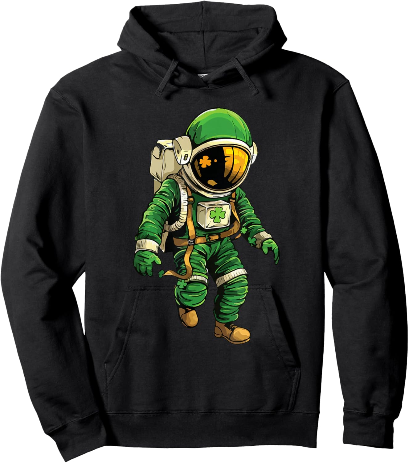 Astronaut St Patrick's Day Irish Space Leprechaun Hoodie - Hoodie | Black